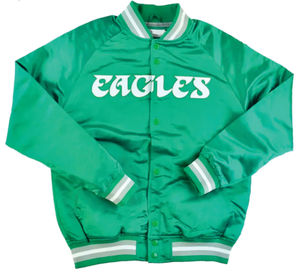 Veste universitaire de baseball Eagle, face enduite, personnalisable, grandes tailles, unisexe, vente en gros - Product Image 2