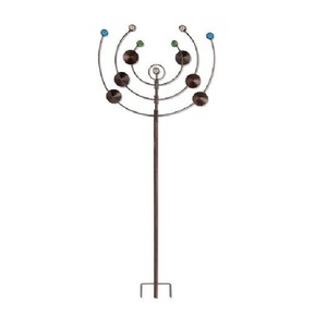 Novedad: Estacas de Soporte para Jardín de Metal con Acabado Antiguo y Diseño Estilizado de Flores y Hojas, Tamaño y Forma Personalizables - Product Image 2