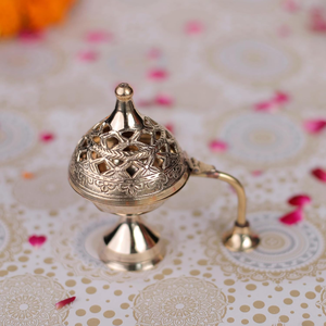 Trendy Brass Incense Burner Spiritual Religious Eco-Friendly Traditional Home Decorative Essential Incense Practice Incense - Product Image 1