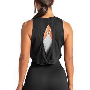Custom Womens Crew Neck Seamless Crop Tank <b>Top</b> Sleeveless Gym Workout Fitness Yoga Activewear Breathable OEM - Product Image 2