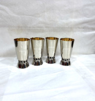 Coupe Kiddush de Luxe Personnalisable Moderne avec Texte Juif, Verre à Vin Fait Main 240/300ml, Gobelet en Laiton, OEM/ODM Disponible
