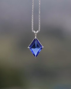 Collar con Colgante de Cuarzo Azul Natural en Forma de Cometa, Ajustable de 14 a 24 Pulgadas, Joyería de Piedra de Cristal, Regalo Hecho a Mano - Product Image 2