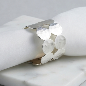 Table Decor Metallic <b>Napkin</b> Ring Silver Vintage <b>Napkin</b> Holder Modern <b>Wedding</b> <b>Napkin</b> Rings Dining Hotel Restaurants - Product Image 3