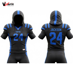 Maillots de football américain personnalisés 2026 imprimés par sublimation, respirants, grandes tailles, manches courtes, tissu Spandex 300 g/m² - Product Image 2