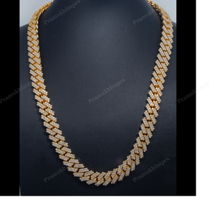 14 MM 22 inches Elegant <b>Iced</b> <b>Out</b> Cuban Link <b>Chain</b> 925 Sterling Silver Extended Clasp Hip Hop <b>Chain</b> Thick Miami Luxury Statement - Product Image 4