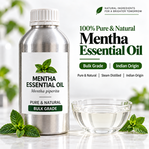 Aceite Esencial de Menta Natural Destilado al Vapor, Proveedor, Fabricante y Exportador de Aceite de Menta a Granel, India - Product Image 1