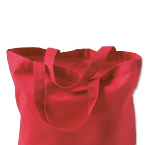 Custom Size Solid Red Shoulder Canvas Tote <b>Bag</b> Short Handle With Simple Pattern High Quality Cheap Price - Product Image 5