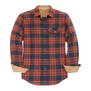 Camisa de Hombre Verde Oscuro con Diseño de Cuadros, Mezcla de Algodón, Forro Térmico, Cierre de Botones, Resistente, para Clima Frío, Camisa de Franela - Product Image 3