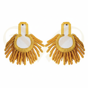 Épaulettes personnalisées OEM ODM à franges dorées, écussons d'épaule historiques en fil de soie pour uniformes de cérémonie - Product Image 6