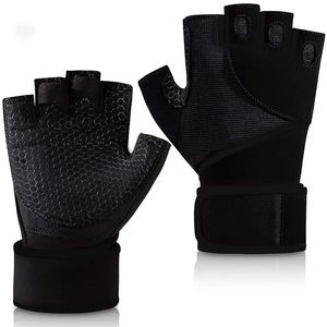 Gants de fitness demi-doigts en maille respirante antidérapants avec sangle de poignet réglable pour l'entraînement en salle de sport, unisexes, en vente - Product Image 6
