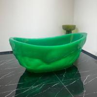 Baignoire autoportante en résine de design moderne, écologique, de luxe, multicolore, en surface solide, pour hôtel, YUJIE 1,8 m