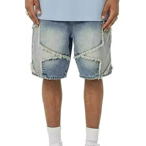 Camo Cargo Shorts Camouflage Cargo Shorts Camo Denim Shorts Tactical Cargo Shorts Star Patchwork Baggy Denim Jorts <b>Mens</b> - Product Image 5