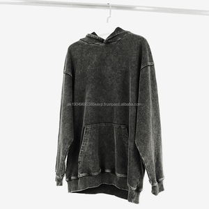 Sudadera con capucha lavada con ácido para hombre, ropa vintage personalizada con logotipo, Sudadera con capucha de gran tamaño - Product Image 2