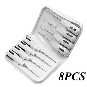 Kit de 10 Elevadores Dentales de Acero Inoxidable, Extractor de Dientes Curvo/Recto, Herramientas de Cirugía Oral, Instrumentos para Dentistas - Product Image 1