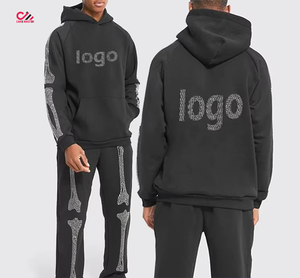 Ropa de Moda a Bajo Precio, Chándal con Pedrería para Hombre, Talla Grande, con Capucha, Informal, Sólido, para Uso en Exteriores en Invierno, Ecológico, al Mejor Precio - Product Image 1