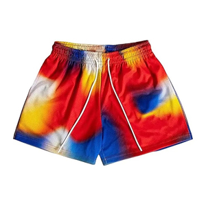 Shorts de basket-ball en toile noire pour homme, personnalisés, avec cordon de serrage sur le devant, style vintage, anti-plis, vêtements de sport pour la salle de sport, shorts athlétiques - Product Image 1
