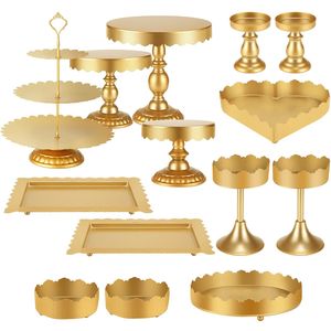 Juego de Soportes para Postres de Metal Blanco a Precio de Fábrica, Soporte para Pastel con Adornos, Decoración para Mesa de Postres, Exhibidores para Catering - Product Image 4