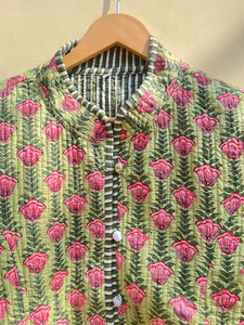 Edredón Acolchado Hecho a Mano en India, 100% Algodón Ecológico, Antiarrugas, Transpirable, de Secado Rápido, con Estampado Digital y Bolsillo Frontal, para Primavera/Otoño - Product Image 4