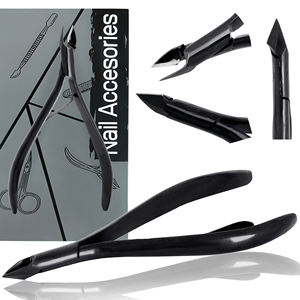 Cortacutículas Negro Mate Premium, Precio Razonable, Cuchilla Afilada de Precisión, Cortauñas con Mango Ergonómico Delgado - Product Image 1