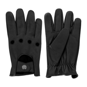Men's Genuine Sheepskin Leather <b>Gloves</b> Classic Black Perforated Biker Driving <b>Gloves</b> Soft Breathable Full Finger <b>Gloves</b> OEM ODM - Product Image 6