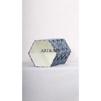 Vente en gros ART&ART Papier recyclé fait main en coton, pliable, à ouverture supérieure, hexagonal, élégant, DIY, imprimé, logo personnalisé, haute qualité