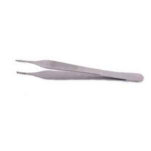 Pinzas para Tejidos TC Adson de 12 cm, 1x2 Dientes, Acero Inoxidable, Instrumento Quirúrgico Manual, Duradero, de Alta Calidad, XSAR-TF-03, Certificado CE - Product Image 1