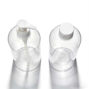 ขวดใสขนาด 500 มล. 16.9 ออนซ์ แบบมีหัวปั๊ม - ขวดพลาสติกทรงบอสตันสำหรับบรรจุภัณฑ์เจลอาบน้ำและครีมอาบน้ำ - Product Image 3