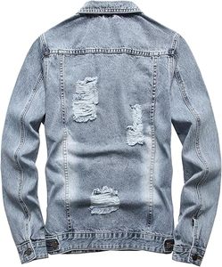 Veste en jean décontractée pour homme, couleur unie, hiver 2025, 100% coton, logo sur le devant, respirante, écologique, séchage rapide, haute qualité, 280g - Product Image 5