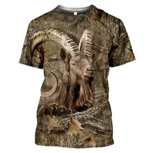 DELAWARE INDUSTRIES T-shirt unisexe décontracté à manches courtes avec camouflage animal 3D, pour la pêche, la chasse au cochon et au canard, respirant, en polyester DRYTEC - Product Image 4