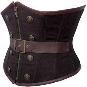Faja Reductora de Cintura de Cuero Negro para Mujer con Cierre de Cremallera y Hebilla, Moldeadora de Control Firme para Uso Diario - Product Image 2