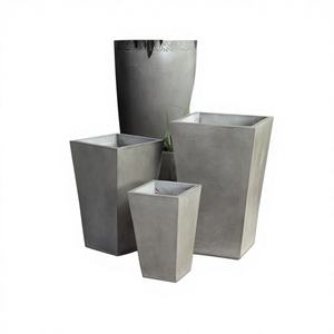 Ensemble de jardinières en béton GRC très demandé, grands pots à fleurs d'extérieur, pot à plantes moderne en fibrociment pour jardin, pot à fleurs en béton - Product Image 5