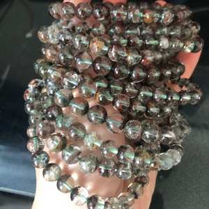Perles de pierres précieuses en quartz fantôme rouge naturel, en vrac, pour la fabrication de bijoux, fournitures de bricolage - Product Image 2