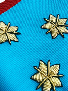 Master Sash AASR Prestige - Globe, Temple, Forget-me-not Brodé à la main en fils d'or - Product Image 3