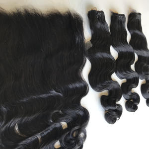 Prix de gros Qualité 100% Cheveux Humains Corps Ondulés Cheveux Humains Super Doublement Dessinés, Cheveux Ondulés, Extensions de Cheveux Et Perruques - Product Image 2