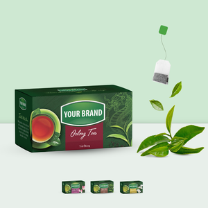 Sachets de thé vert biodégradables de première qualité, sans additifs, thé détoxifiant aux herbes, sachets de thé individuels, boîte d'emballage - Product Image 4