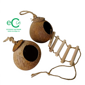 Eco Material Coconut Shell Bird House/ Coconut Fiber Nest 100% Natural Can Customized Size, Packing From Eco2go Vietnam - Product Image 1