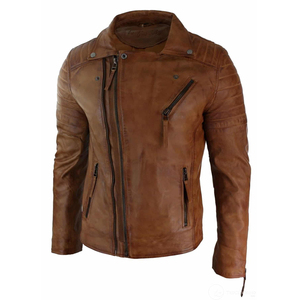 Veste en cuir d'hiver pour homme personnalisable avec col montant et logo frontal, respirante, écologique, imperméable et épaisse - Product Image 3