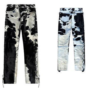 Pantalon décontracté pour homme en cuir et toile, style urbain, couleurs personnalisables, logo, taille, service OEM, Pakistan, séchage rapide - Product Image 1