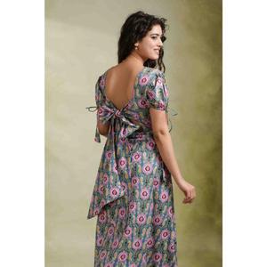 Vestido Largo de Algodón con Estampado de Bloques para Mujer, Vestido Maxi Boho Indio Hecho a Mano, Ropa de Playa de Verano, Atuendo Informal para Festivales - Product Image 6