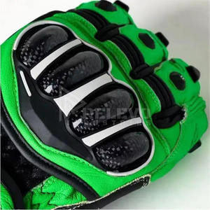 Gants de course d'été perforés en cuir respirant avec protection en fibre de carbone compatibles écran tactile pour motard, faible MOQ - Product Image 3