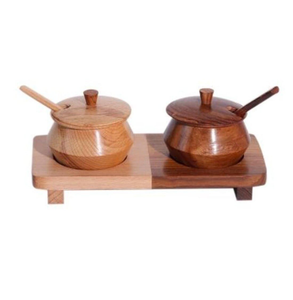 Pot à sucre en bois Royal Classic, outils à épices, résistant au lave-vaisselle et au four, pour ingrédients d'assaisonnement, bol en bois pour sucre - Product Image 4