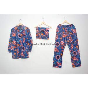 Conjunto de pijama de algodón con estampado floral, suave y ligero, para mujer, para dormir por la noche. - Product Image 6
