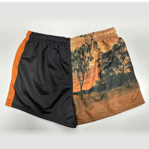 Pantalones Cortos de Fútbol Personalizados con Sublimación, Bolsillos con Cierre, Cintura Elástica de Poliéster, para Rugby y Fútbol Australiano - Product Image 1