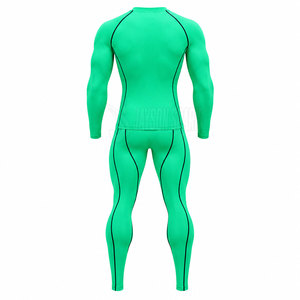 Traje de Compresión para Hombre de Último Diseño y la Mejor Calidad, Tejido de Forro Polar Sólido, Spandex/Poliéster, Talla Grande, Transpirable, para Gimnasio - Product Image 2