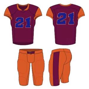 Maillots et pantalons de football américain respirants à séchage rapide, kits imprimés par sublimation, tissu en maille 100 % polyester, sangle réglable, grandes tailles - Product Image 1