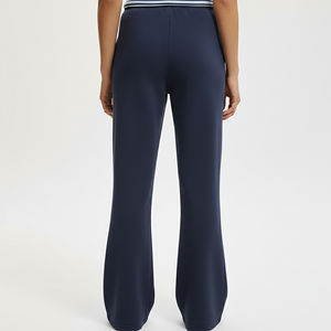 Pantalon de survêtement en molleton de coton doux de qualité supérieure pour femme, style urbain, avec dentelle, antistatique, taille élastique, couleur unie, style hip-hop - Product Image 2