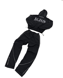 Conjunto Deportivo K.D.S para Hombre, Negro, con Capucha y Cremallera, Corte Regular, Poliéster/Algodón, Verano, Impermeable - Product Image 1