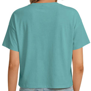 Popular Streetwear Women's Crop Top Skin Friendly Anti Wrinkle Trending Design Cotton Polyester <b>Material</b> Solid Color Pattern - Product Image 4