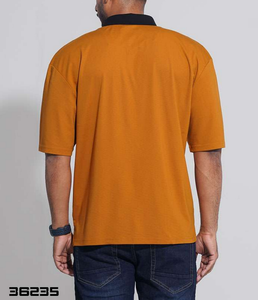Polo de Hombre de Alta Calidad, Fabricado por OEM, 50% Algodón/50% Poliéster, 220 GSM, Cuello de Solapa Extra Grande con Contraste, Bordado - Product Image 5
