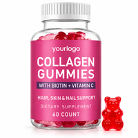 Gummies de biotine et collagène avec vitamine C pour la beauté des cheveux, de la peau et des ongles chez la femme – 60 gummies – OEM ODM Marque Privée